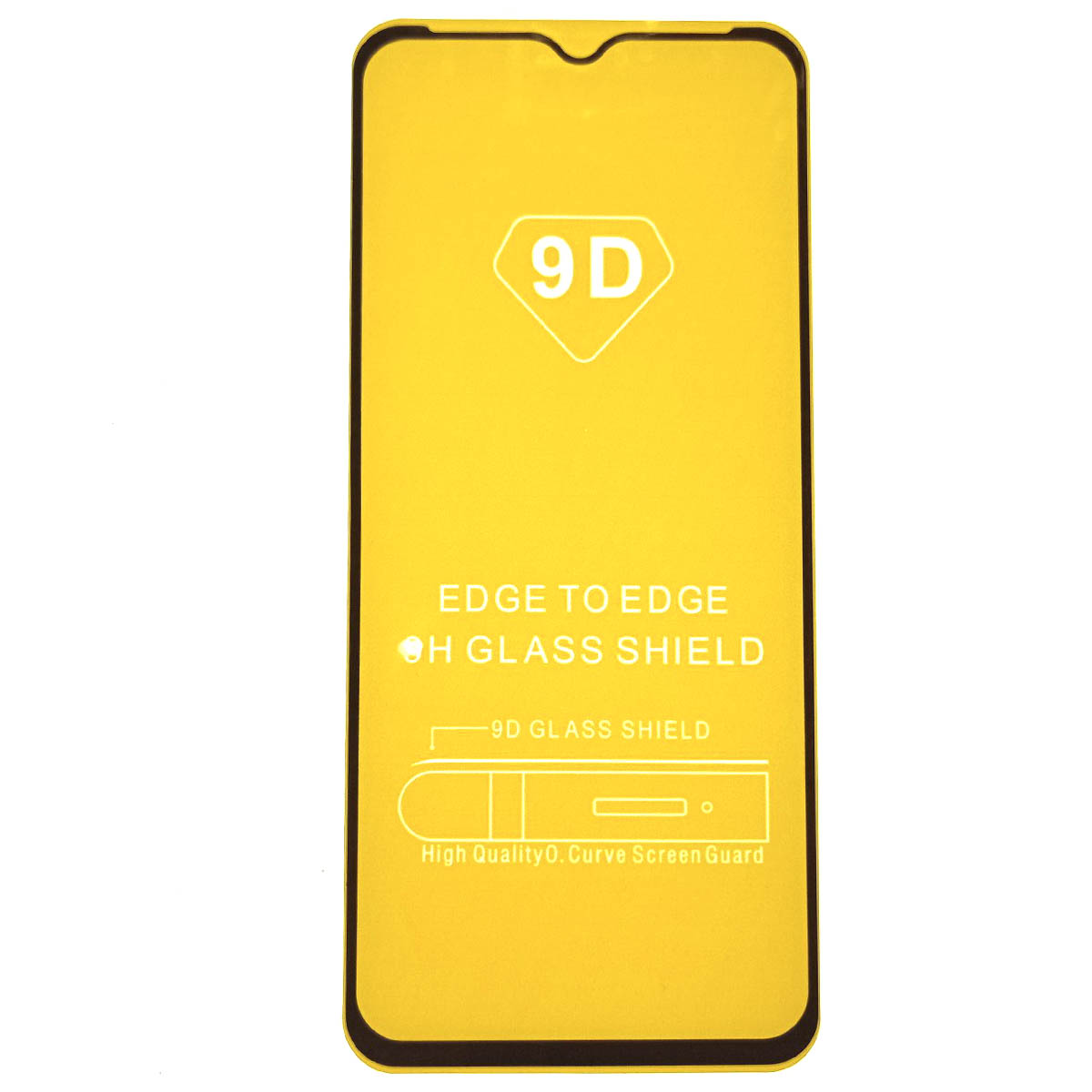 Защитное стекло 9D для Realme C30, C31, C33, цвет окантовки черный