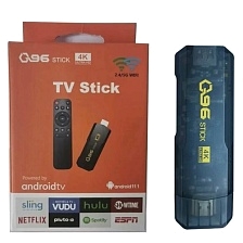 Андроид ТВ приставка TV Stick Q96, 8 Gb/128 Gb, Wi-Fi, цвет черный (-50%)