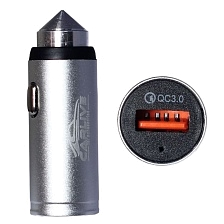 АЗУ (Автомобильное зарядное устройство) CARLIVE CR26, QC3.0 3A, 1 USB, цвет серебристый