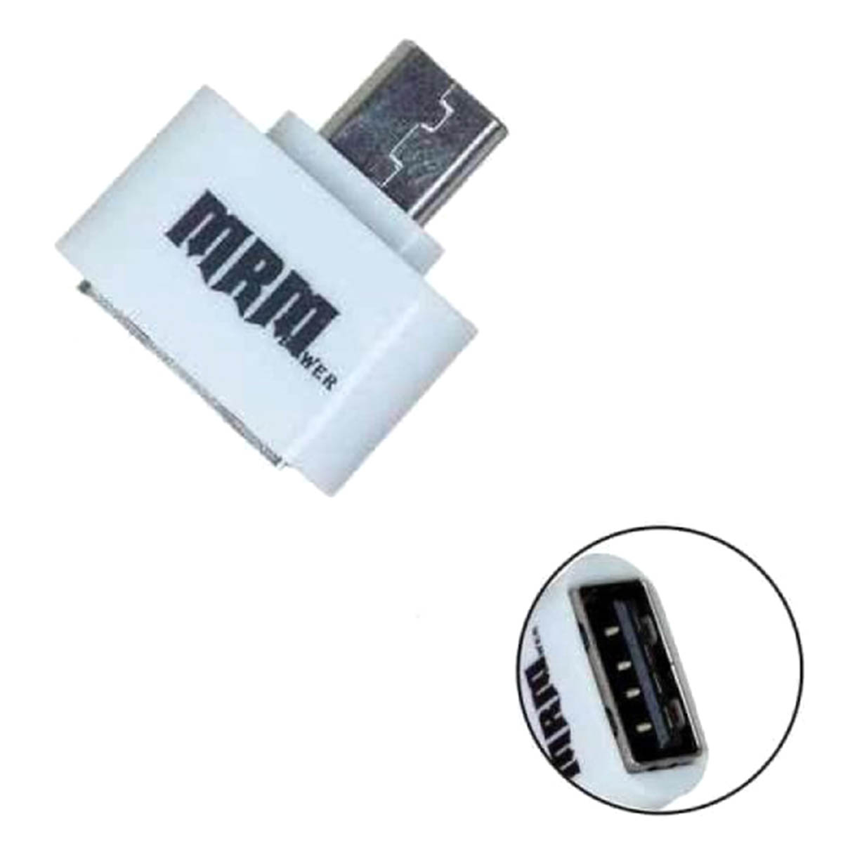 Переходник, адаптер, конвертер OTG на Micro USB 2.1A, C&Q CQ-04, T04, цвет белый