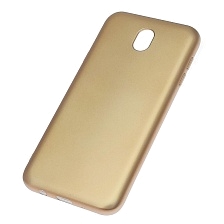 Чехол накладка для SAMSUNG Galaxy J7 2017 (SM-J730), силикон, матовый, цвет золотистый