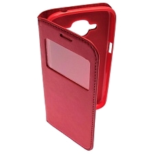 Чехол книжка для SAMSUNG Galaxy J2 2016 (SM-J210), экокожа, цвет красный