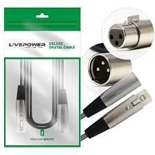 Кабель Live Power H254 XLR M - XLR F, длина 1.8 метра, цвет черный