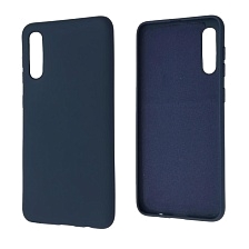 Чехол накладка NANO для SAMSUNG Galaxy A50 (SM-A505), A30s (SM-A307), A50s (SM-A507), силикон, бархат, цвет темно синий