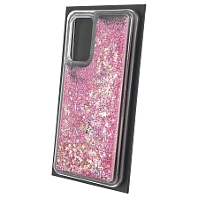 Чехол накладка для SAMSUNG Galaxy A52 (SM-A525F), силикон, переливашка, блестки, цвет розовый