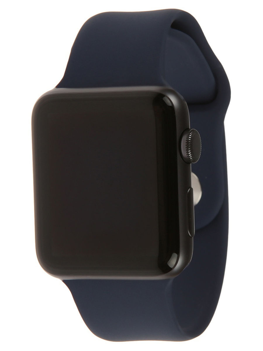 Ремешок для Apple Watch спортивный "Sport", размер 38-40 mm, цвет тёмно-синий.