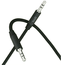Кабель AUX BUDI DC21910B, длина 1 метр, цвет черный