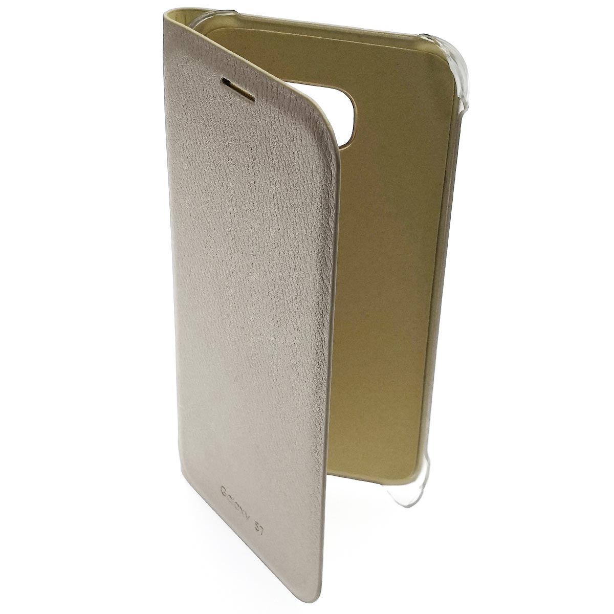 Чехол книжка Flip Wallet для SAMSUNG Galaxy S7 (SM-G930), цвет золотистый