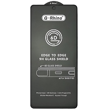 Защитное стекло 6D G-Rhino для SAMSUNG Galaxy F62, M62, M51, цвет окантовки черный