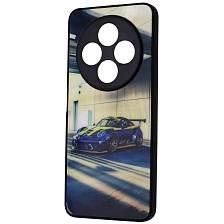 Чехол накладка для XIAOMI Redmi 14C, POCO C75 пластик, силикон, защита камеры, рисунок Порше
