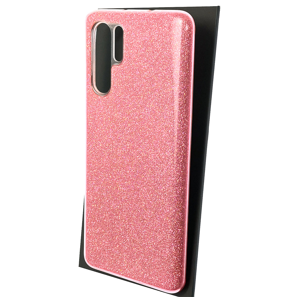 Чехол накладка Shine для HUAWEI P30 Pro (VOG-L29), силикон, блестки, цвет розовый