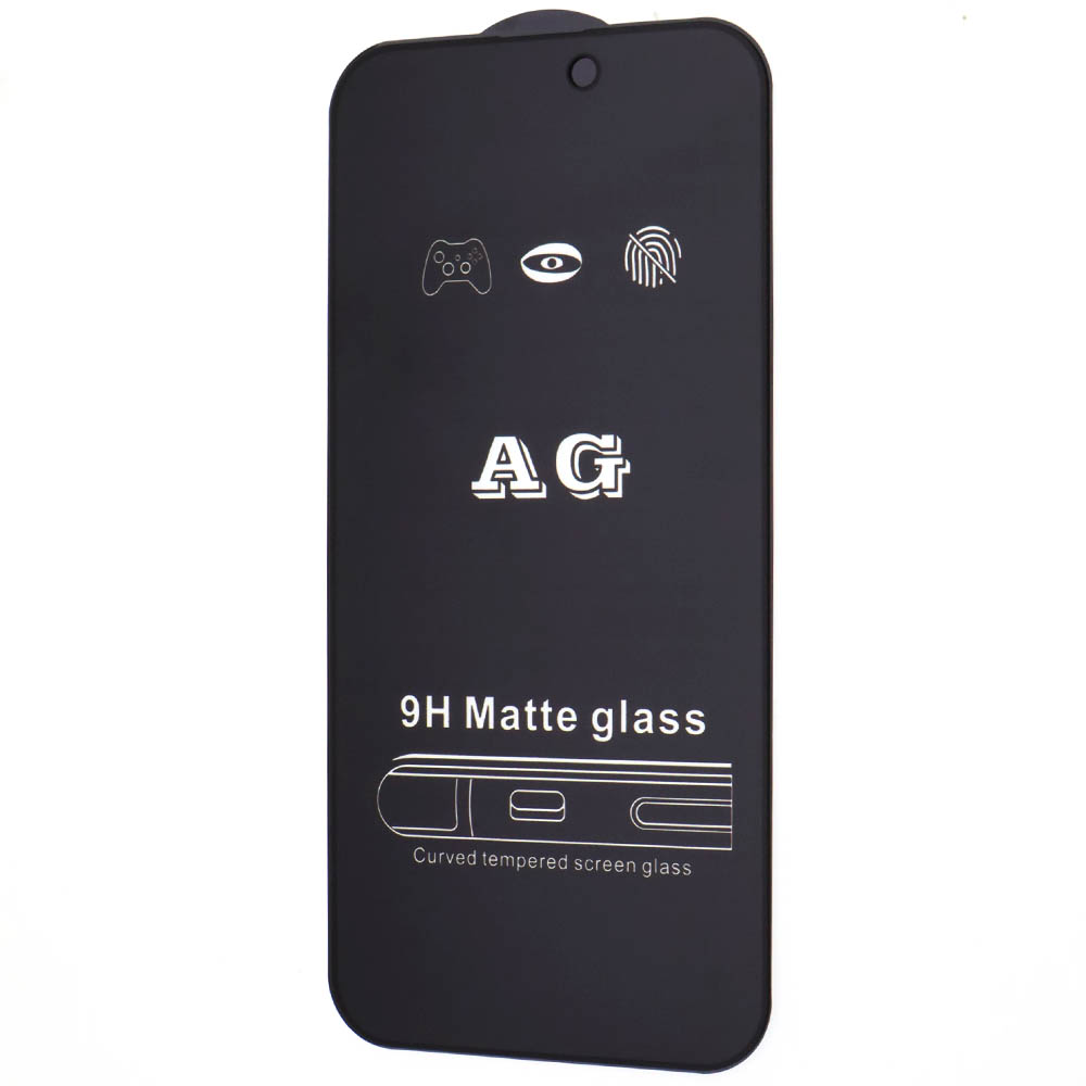 Защитное стекло AG Matte Glass для APPLE iPhone iPhone 14 Pro Max, матовое, цвет окантовки черный