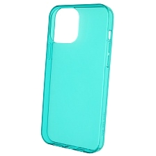 Чехол накладка Clear Case для APPLE iPhone 13 Pro Max (6.7), силикон 1.5 мм, цвет прозрачно бирюзовый