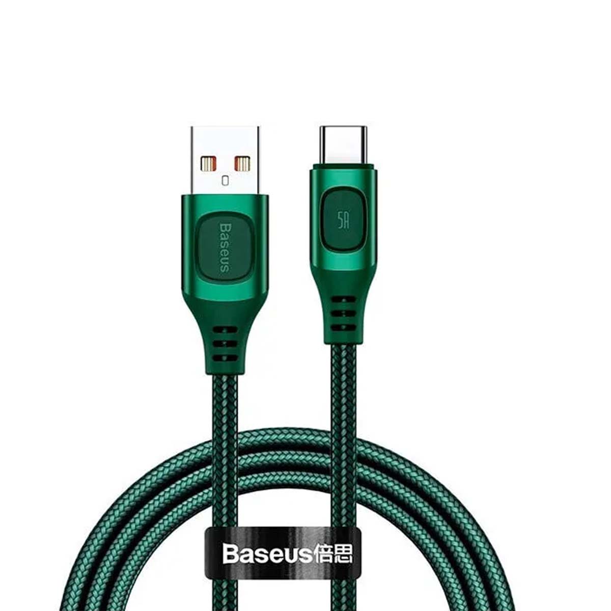 Кабель Baseus Fast Charging Cable USB Type C, 5A, длина 1 метр, цвет зеленый