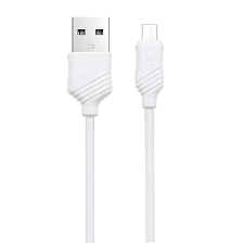 Кабель HOCO X6 Khaki Micro USB, 2.4A, длина 1 метр, цвет белый