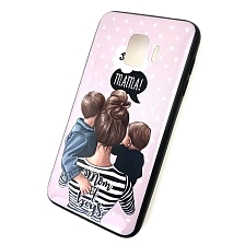 Чехол накладка для SAMSUNG Galaxy J2 Core (SM-J260), силикон, рисунок super MAMA Mom of boys.