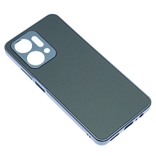 Чехол накладка для Honor X7a, Honor X7a Plus, защита камеры, силикон, пластик, цвет темно синий