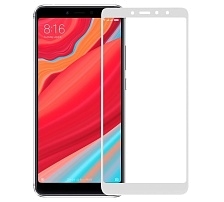 Защитное стекло "5D" Full Glue для XIAOMI Redmi S2, цвет канта белый.