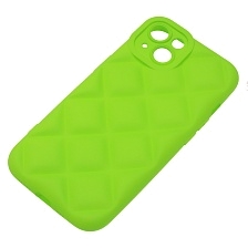 Чехол накладка для APPLE iPhone 13 (6.1"), силикон, 3D ромб, цвет ярко зеленый