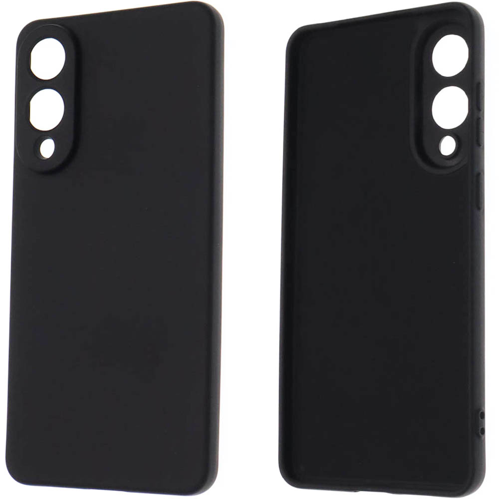 Чехол накладка NANO для SAMSUNG Galaxy S25 Edge, силикон, бархат, цвет черный