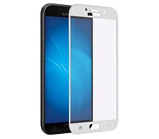 Защитное стекло 3D для SAMSUNG Galaxy А7 2017 (SM-А720) белый кант TIGER.