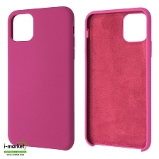 Чехол накладка Silicon Case для APPLE iPhone 11 Pro MAX, силикон, бархат, цвет пурпурный