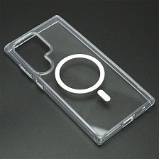 Чехол накладка KWI-NI с поддержкой MagSafe для SAMSUNG GALAXY S24 ULTRA, прозрачный