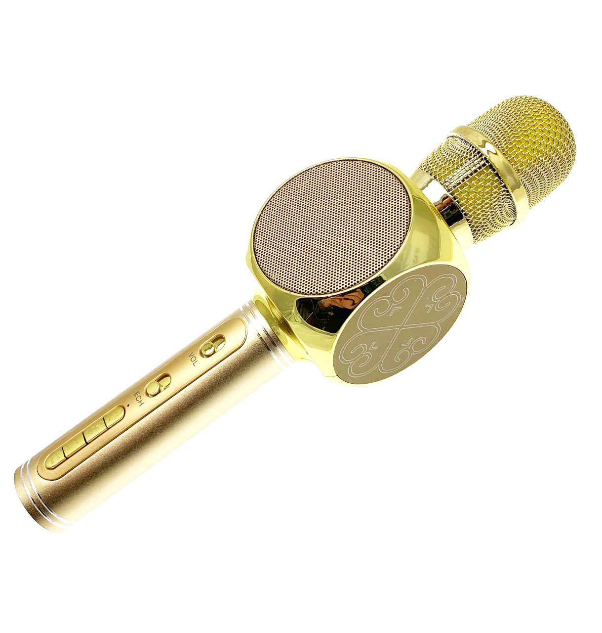 Колонка портативная, караоке-микрофон SU YOSD YS-63 (Bluetooth, microSD, USB), цвет золотистый