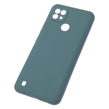 Чехол накладка SOFT TOUCH для Realme C21, силикон, матовый, цвет хвойный