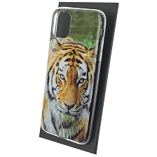 Чехол накладка для APPLE iPhone 11, силикон, глянцевый, рисунок Тигр