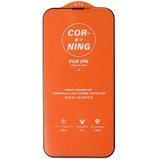 Защитное стекло REMAX CORNING GL-83 для APPLE iPhone 13, iPhone 13 Pro (6.1), iPhone 14 (6.1"), iPhone 16e (6.1"), суперпрочное, цвет окантовки черный