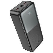 Внешний портативный аккумулятор, Power Bank HOCO J136B Sirui, 30000 mAh, 22.5W, PD20W, LED дисплей, цвет черный