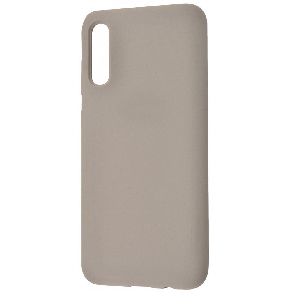 Чехол накладка Silicon Cover для SAMSUNG Galaxy A50 (SM-A505), A30s (SM-A307), A50s (SM-A507), силикон, бархат, цвет серо сиреневый.