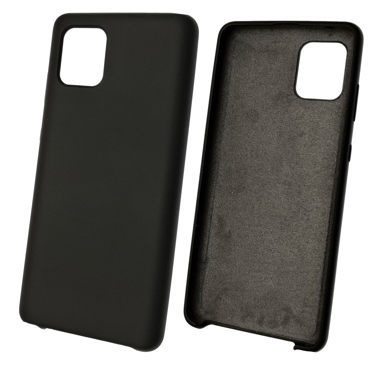 Чехол накладка Silicon Cover для SAMSUNG Galaxy A81 (SM-AN815F), Note 10 Lite (SM-N770), силикон, бархат, цвет черный.