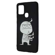 Чехол накладка imcase для SAMSUNG Galaxy A21s (SM-A217), силикон, рисунок Человечек