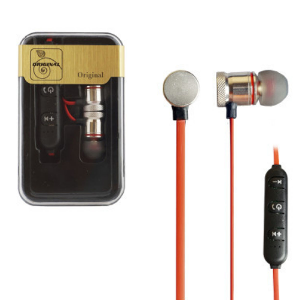 Гарнитура (наушники с микрофоном) беспроводная, MR23, цвет золотистый | Последняя цена