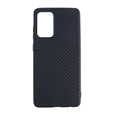 Чехол накладка для SAMSUNG Galaxy A72 (SM-A725F), силикон, карбон, цвет черный