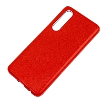 Чехол накладка Shine для HUAWEI P30 (ELE-L29, ELE-L09), силикон, блестки, цвет красный