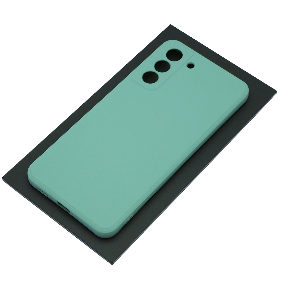 Чехол накладка для SAMSUNG Galaxy S21 FE, силикон, бархат, цвет мятный Чехол накладка для SAMSUNG Galaxy S21 FE, силикон, бархат, цвет мятный
