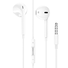 Гарнитура (наушники с микрофоном) проводная, BOROFONE BM56 Original series, разъем Jack 3.5 мм, цвет белый | Последняя цена