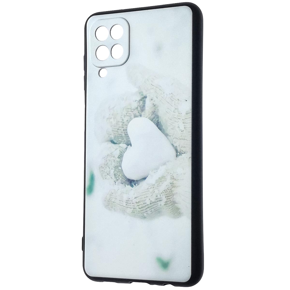 Чехол накладка для SAMSUNG Galaxy A42, силикон, рисунок снежное сердце