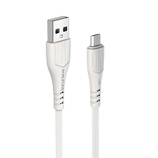 Кабель BOROFONE BX37 Wieldy Micro USB, 2.4A, длина 1 метр, силикон, цвет белый