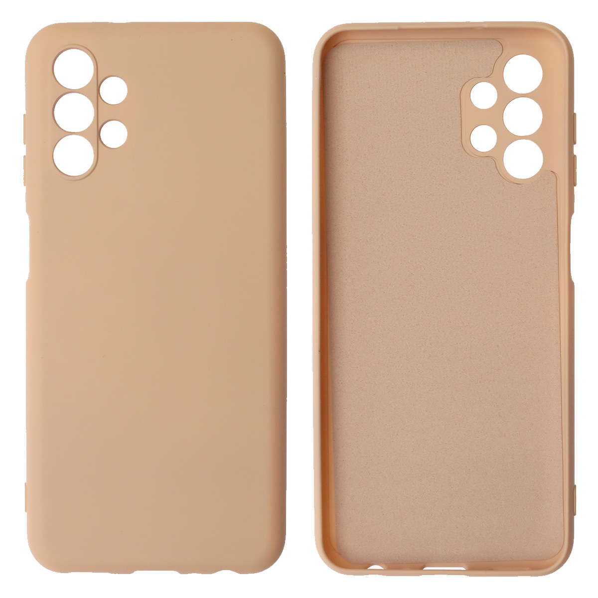 Чехол накладка NANO для SAMSUNG Galaxy A13 4G, силикон, бархат, цвет розовый песок