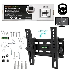 Кронштейн для ТВ HT-001, до 40 кг, цвет черный