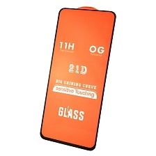 Защитное стекло 21D GLASS FULL GLUE для SAMSUNG Galaxy A80 (SM-A805), A90 (SM-A905), цвет канта черный.