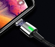 BASEUS TZCAXC-A01 Магнитный кабель Zinc Magnetic Cable Kit (Lightning 8-pin+Type-C+Micro), цвет черный.