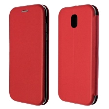 Чехол книжка STYLISH для SAMSUNG Galaxy J5 2017 (SM-J530), экокожа, визитница, цвет красный