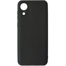 Чехол накладка для SAMSUNG Galaxy A03 Core (SM-A032F), силикон, карбон, цвет черный