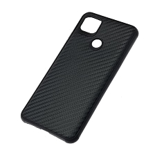 Чехол накладка для XIAOMI Redmi 9C, Redmi 10A, силикон, карбон, цвет черный