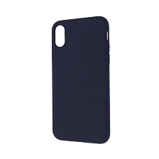 Чехол накладка Silicon Case Mutural для Apple iPhone X, силикон, пластик, цвет синий.